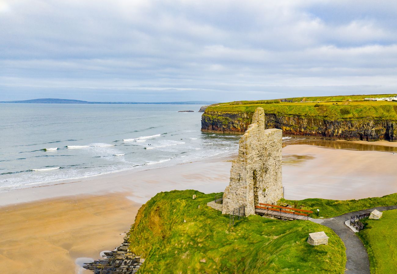 Ballybunion Castle Ruins at Ballybunion Beach, County Kerry, Ireland