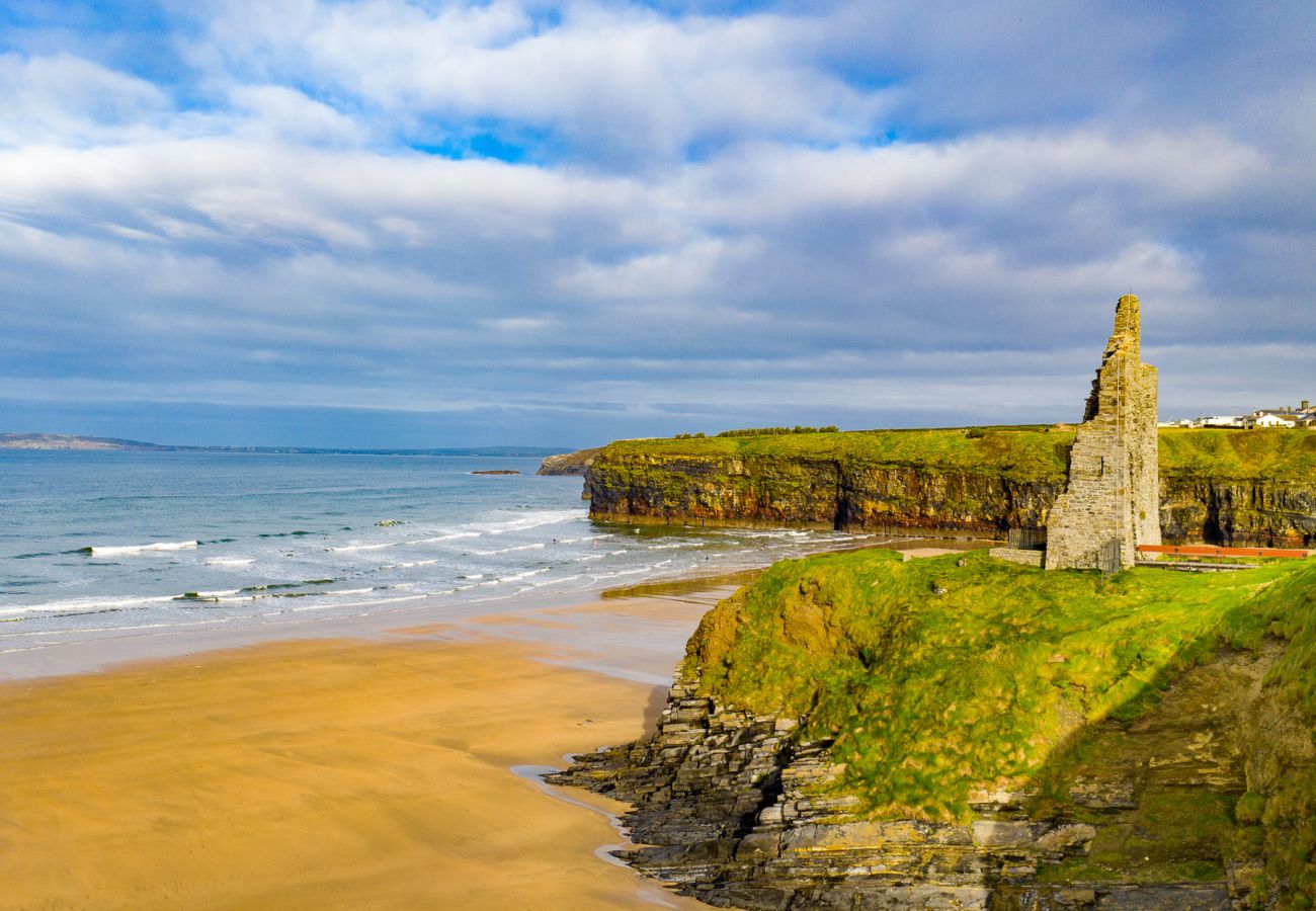 Ballybunion Castle Ruins at Ballybunion Beach, County Kerry, Ireland