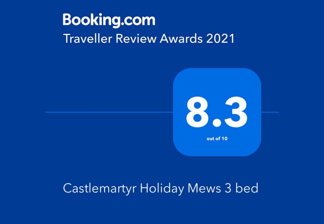Booking.com Travel Award 2021 | Castlemartyr Holiday Mews Travel Award | Trident Holiday Homes