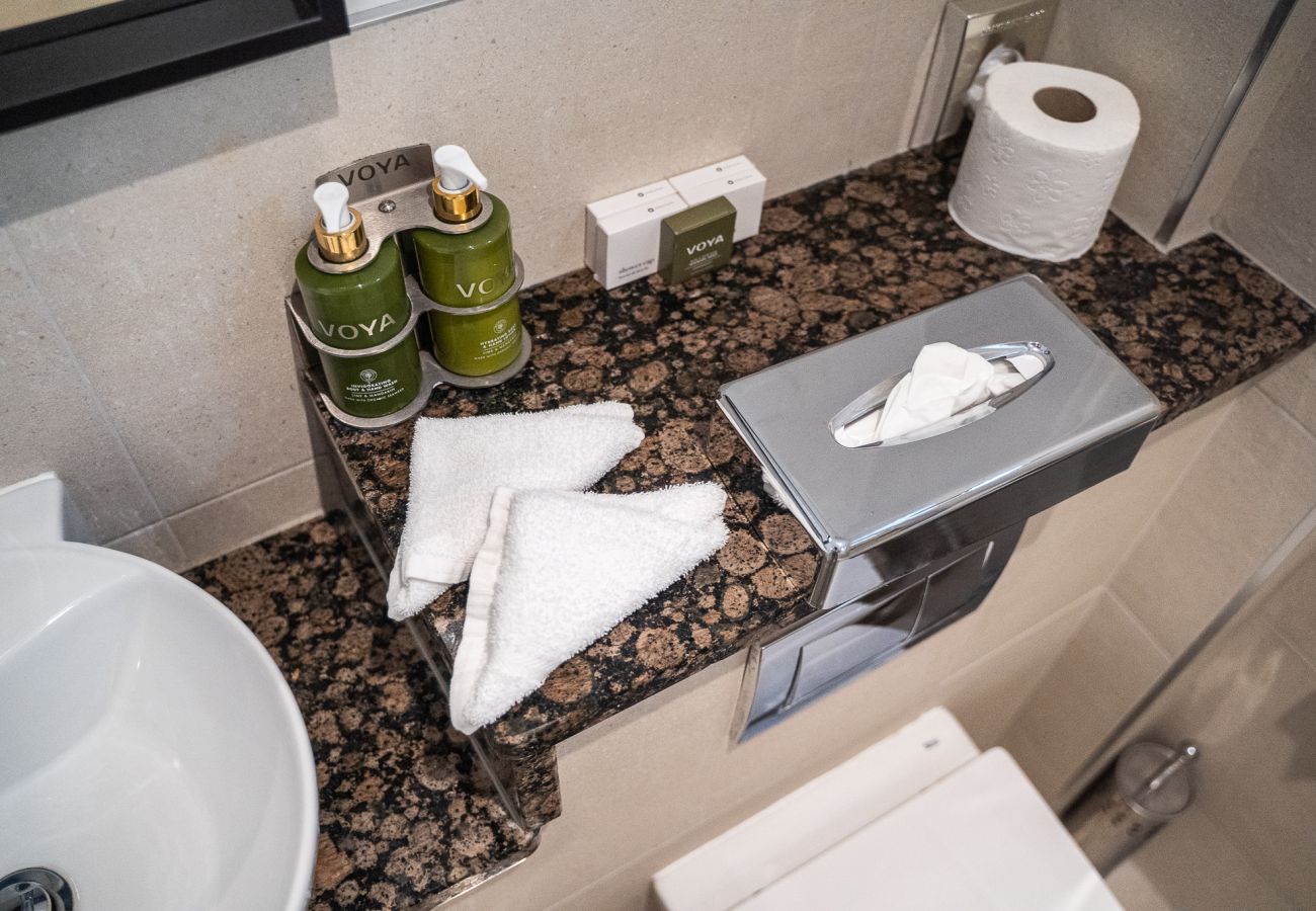 Johnstown Estate Holiday Lodges. Co Meath. Luxury stocked bathroom 