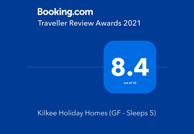 Booking.com Travel Award 2021 | Kilkee Holiday Homes, Ground Floor - Sleeps 5 Travel Award | Trident Holiday Homes