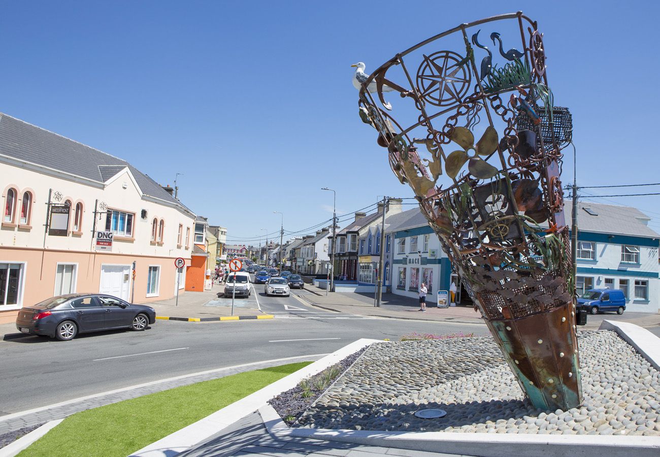 Kilkee Town, Kilkee, County Clare, Ireland. Sea sculpture