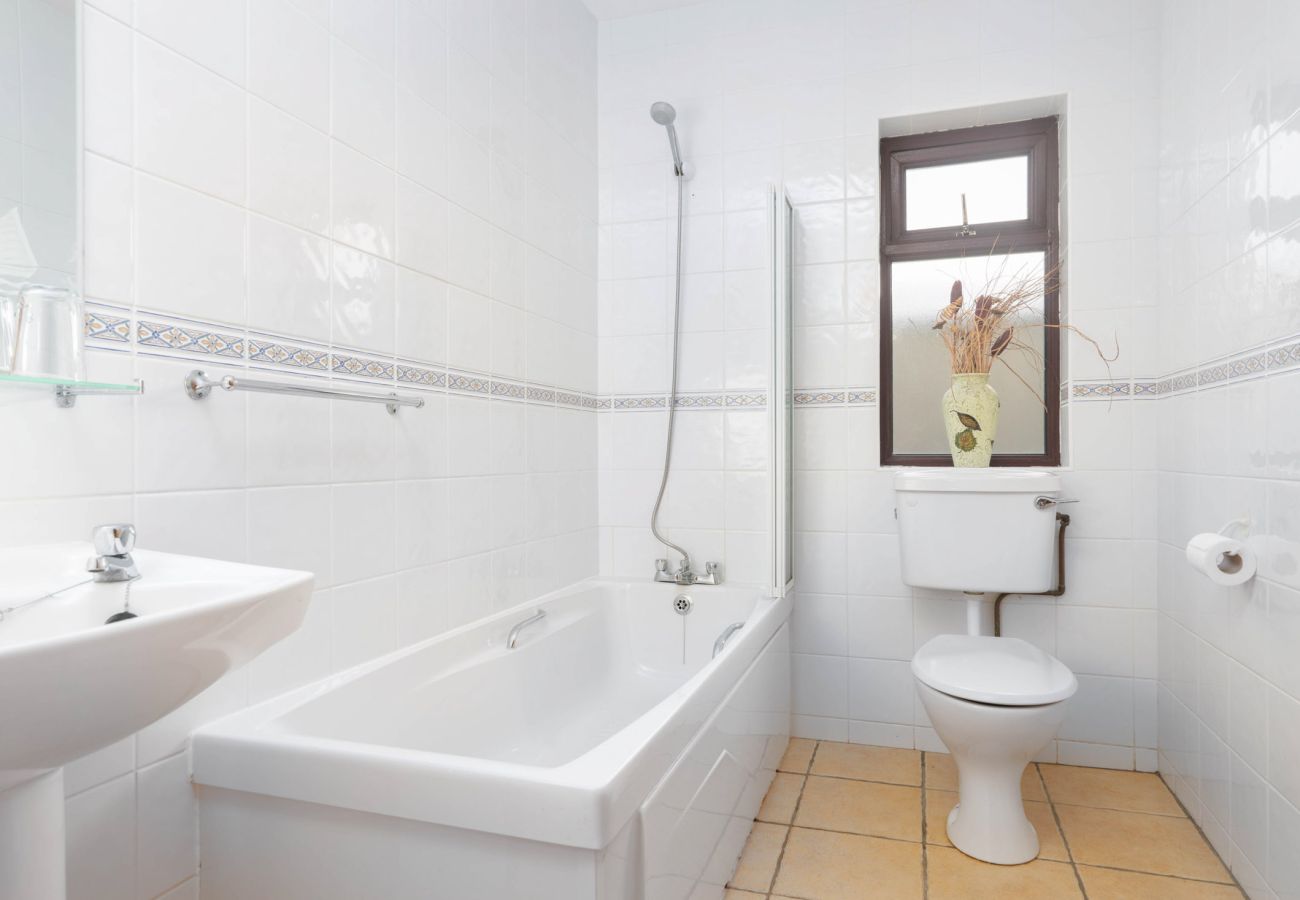 Bathroom at Cleggan Stone Cottage in Cleggan, County Galway, Connemara 