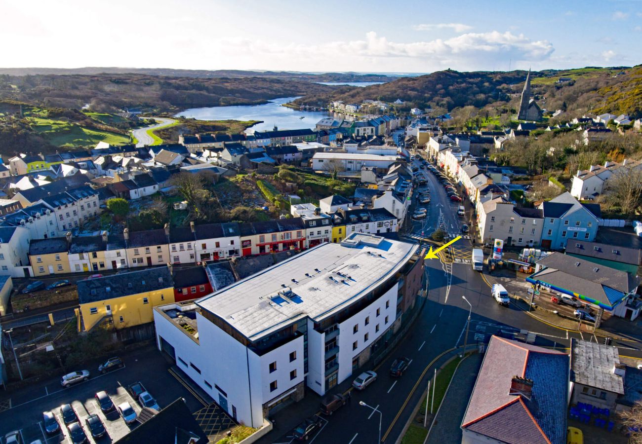 Exterior building photo of Clifden Main Street Holiday Apartment, Clifden, Co. Galway, Connemara 