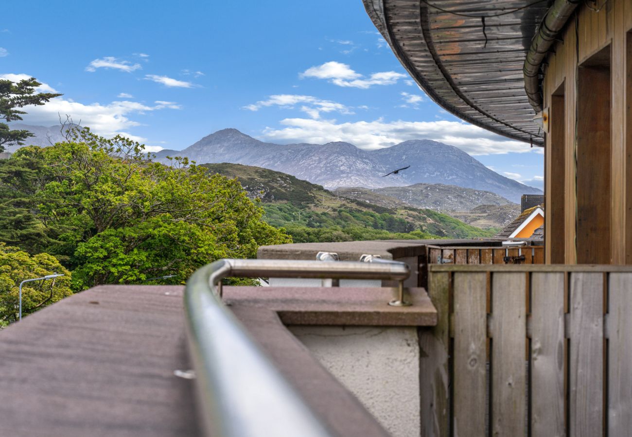 Balcony view from Clifden Main Street Holiday Apartment, Clifden, Co. Galway, Connemara 