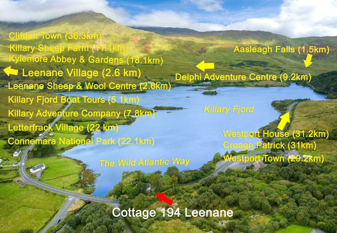 Tourist attractions around Leenane Holiday Cottage near Leenane, Co. Galway, Connemara