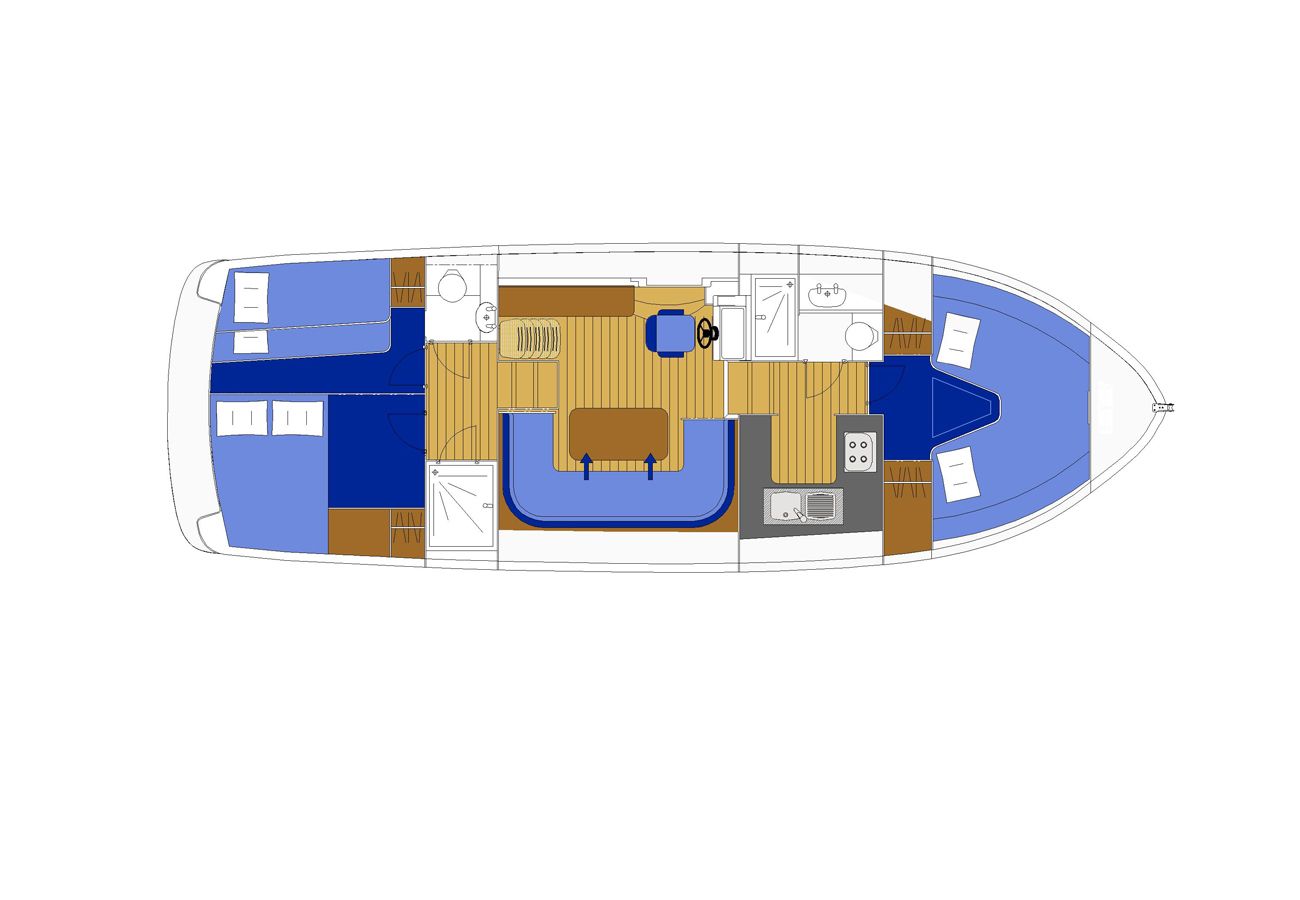 Boating holiday in Northern Ireland Manor Marine Noble Captain 6/8 Berth Lough Erne Co. Fermanagh 	