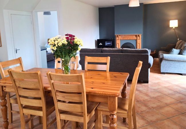 Dining Table and Living Room at Dingle Harbour Cottages