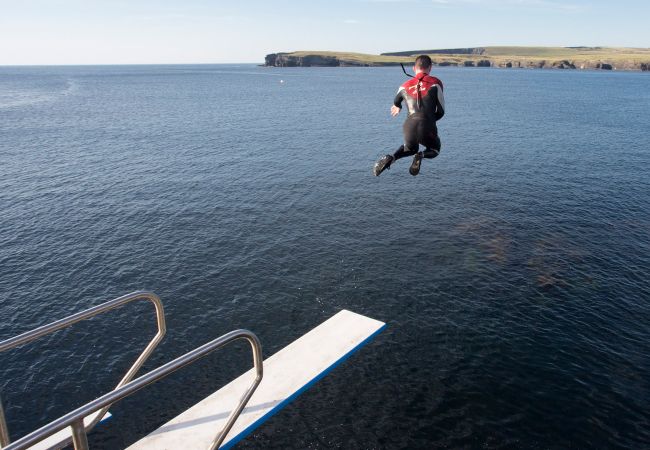 Famous diving boards located in Kilkee town County Clare
