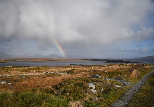 Rainbow views at Inishnee Island near Roundstone, County Galway
