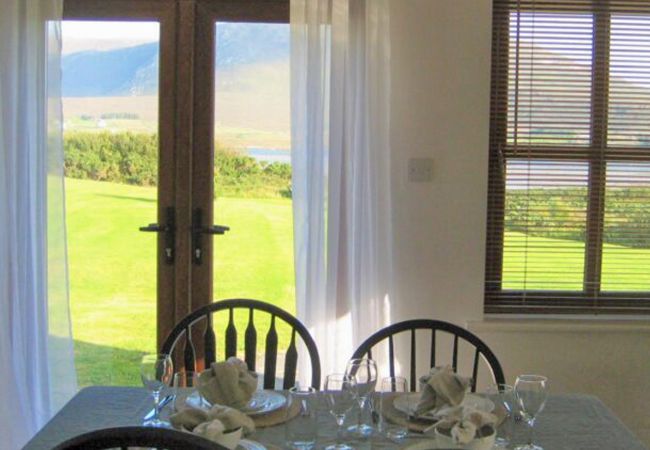 Seaview from the kitchen of Achill Sound Holiday Village No.7 on Achill Island, Self Catering Accommodation in Mayo