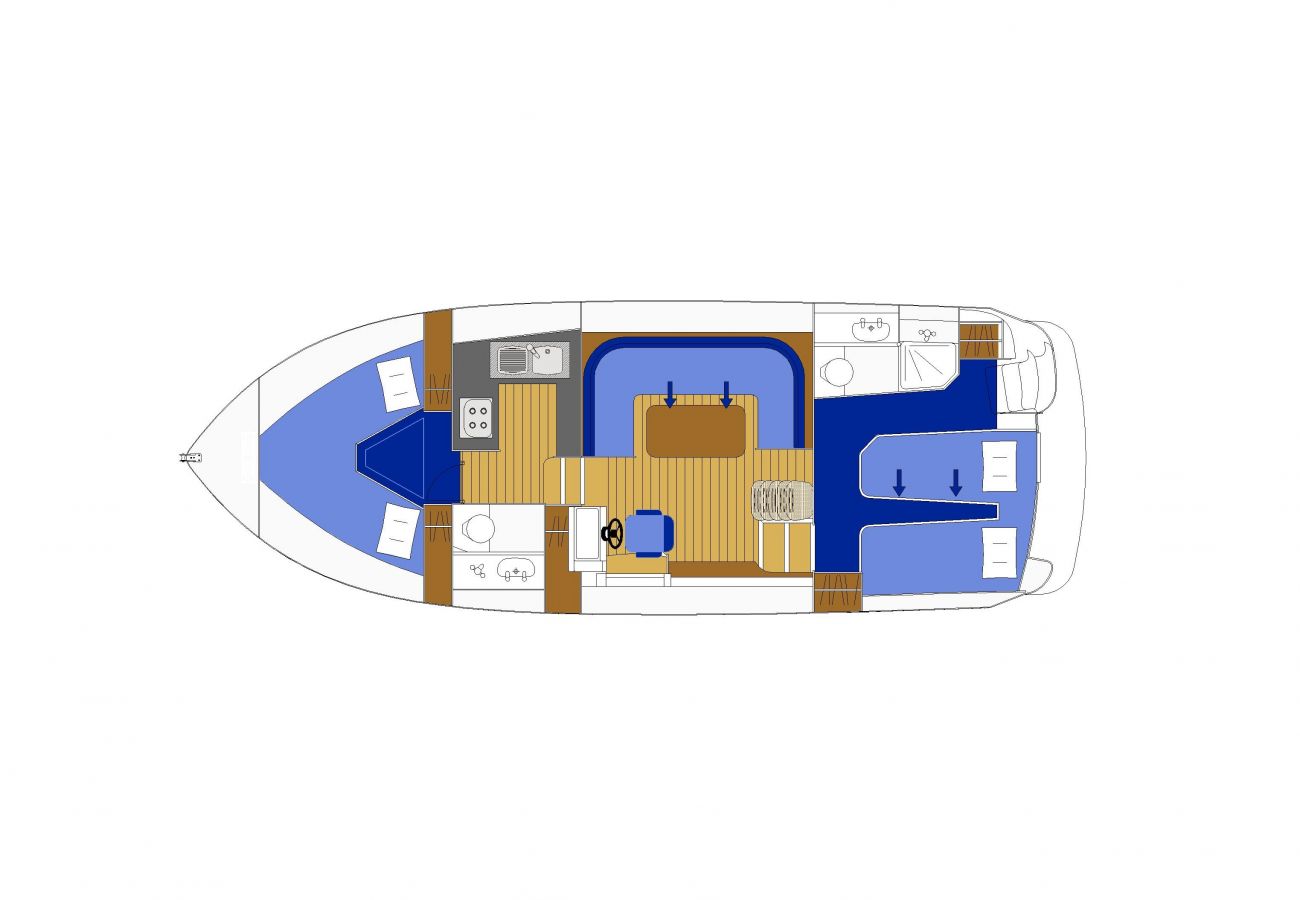 Hire a boat on Lough Erne in County Fermanagh Manor Marine Noble Duke 4/6 Berth