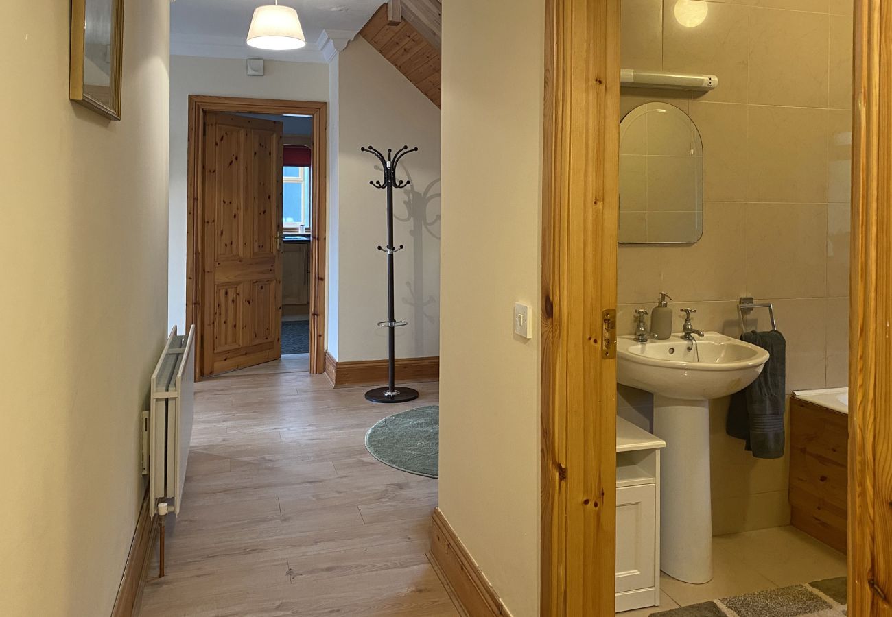 Ground floor bathroom and hall in Owenglin River Holiday Home