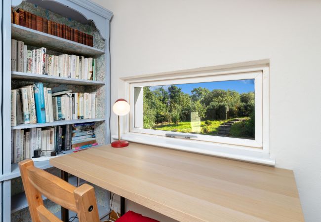 Study and view over garden in Clifden Countryside Holiday Home