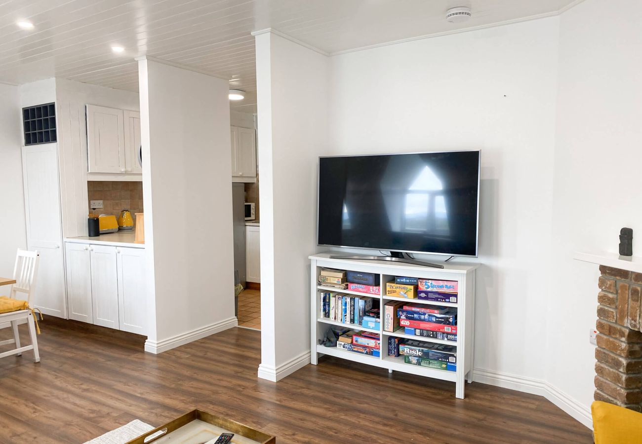 TV area in Roundstone Holiday Apartment, Roundstone, Co. Galway, Ireland