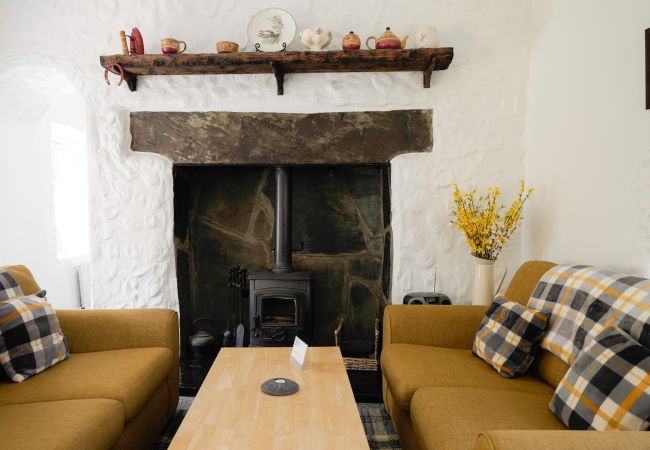 Living room area at The Yellow Stonecutters Cottage, Doolin, Co. Clare, Irelan