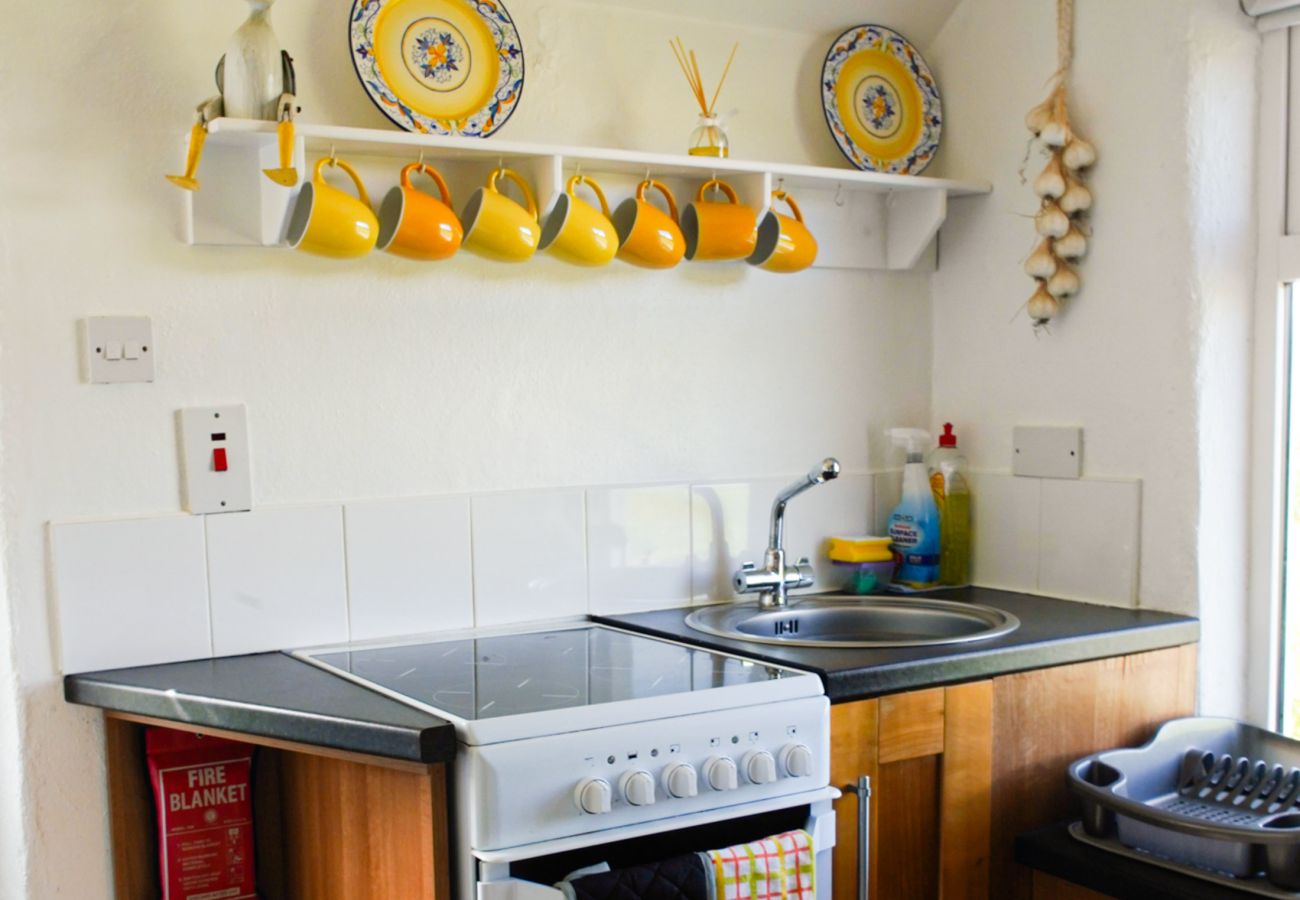 Kitchen area at The Yellow Stonecutters Cottage, Doolin, Co. Clare, Ireland