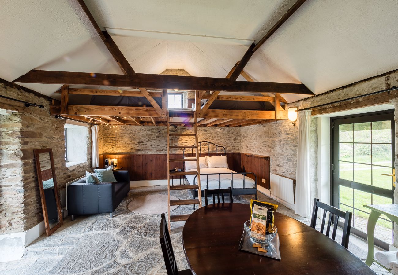 Living space and mezzanine level Ventry Farm Rainbow Cottage