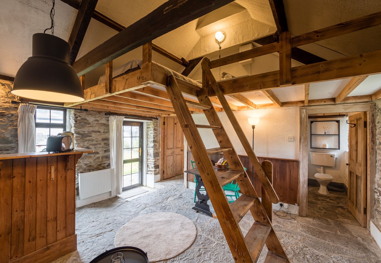 Stairs to Mezzanine Level Bedroom Ventry Farm Shamrock Cottage 