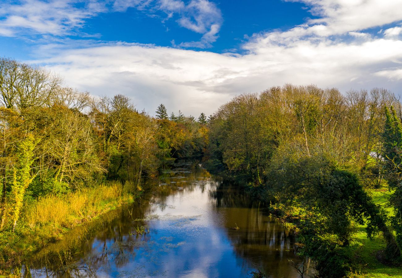 Castlemartyr Hotel & Spa Grounds, Castlemartyr Resort, County Cork. River view.