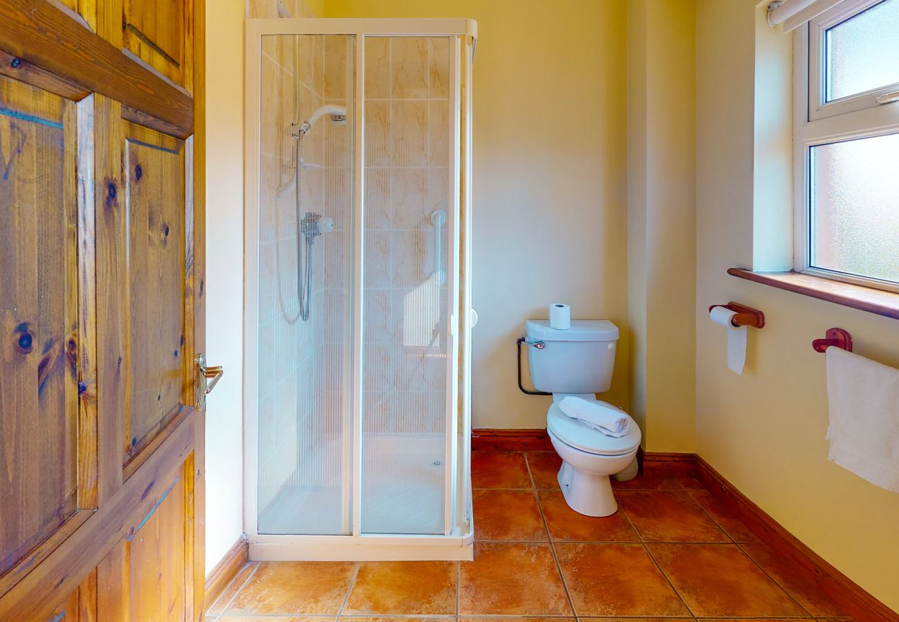 Seacliff Holiday Home No. 12, Dunmore East, County Waterford. Walk in shower with toilet.