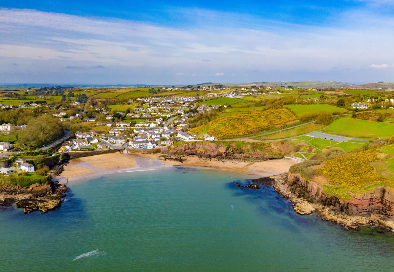 Dunmore East, County Waterford, Ireland. Sandy beach safe bathing.