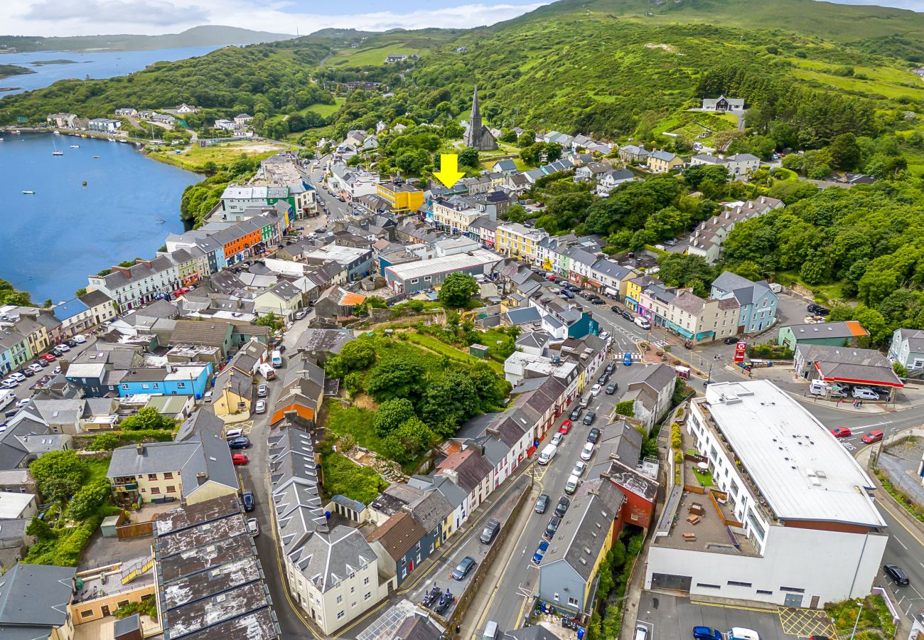 Clifden Town Townhouse. Connemara. Ariel view of Clifden town.