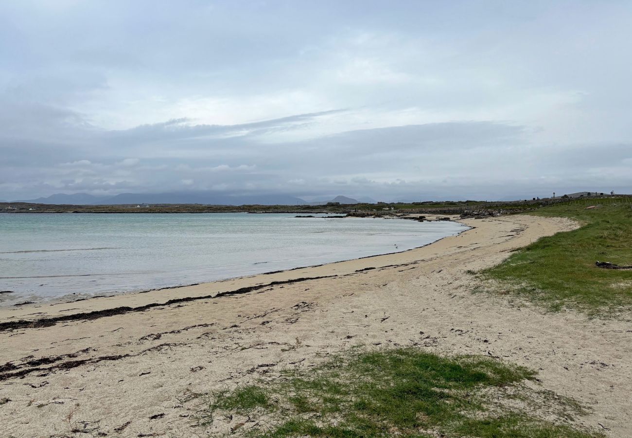 Conroy's Cottage Carna. Connemara coastline. White sandy beach. 