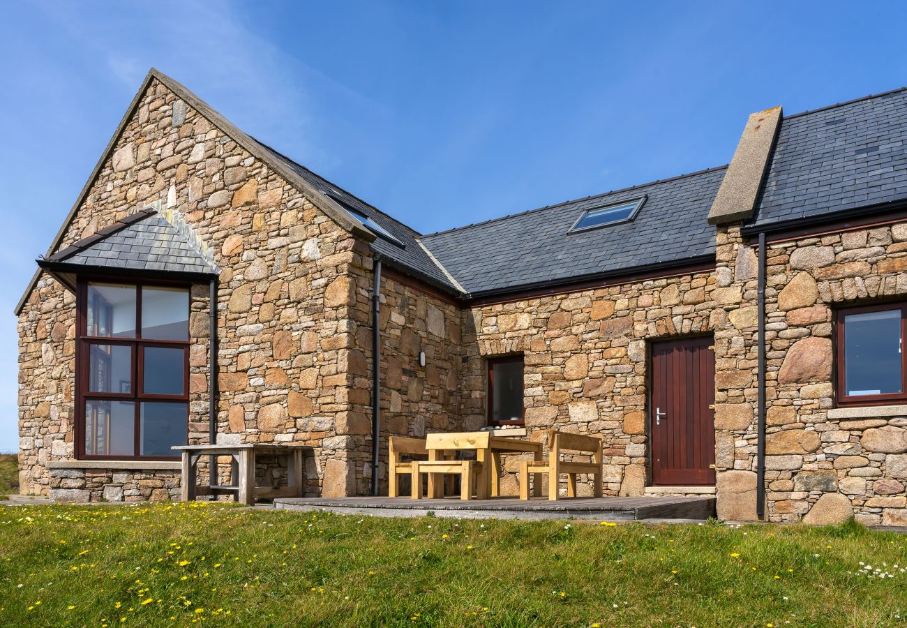 Ocean View Holiday Home. Spectacular views to the countryside and ocean. Traditional stone house. 