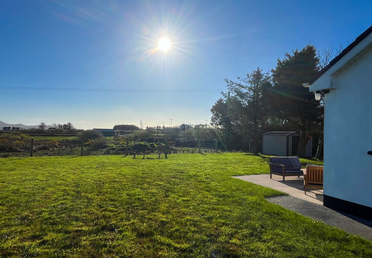 Honeybee Cottage Valentia Co Kerry.  Self catering holiday home outside dining area, great views. 