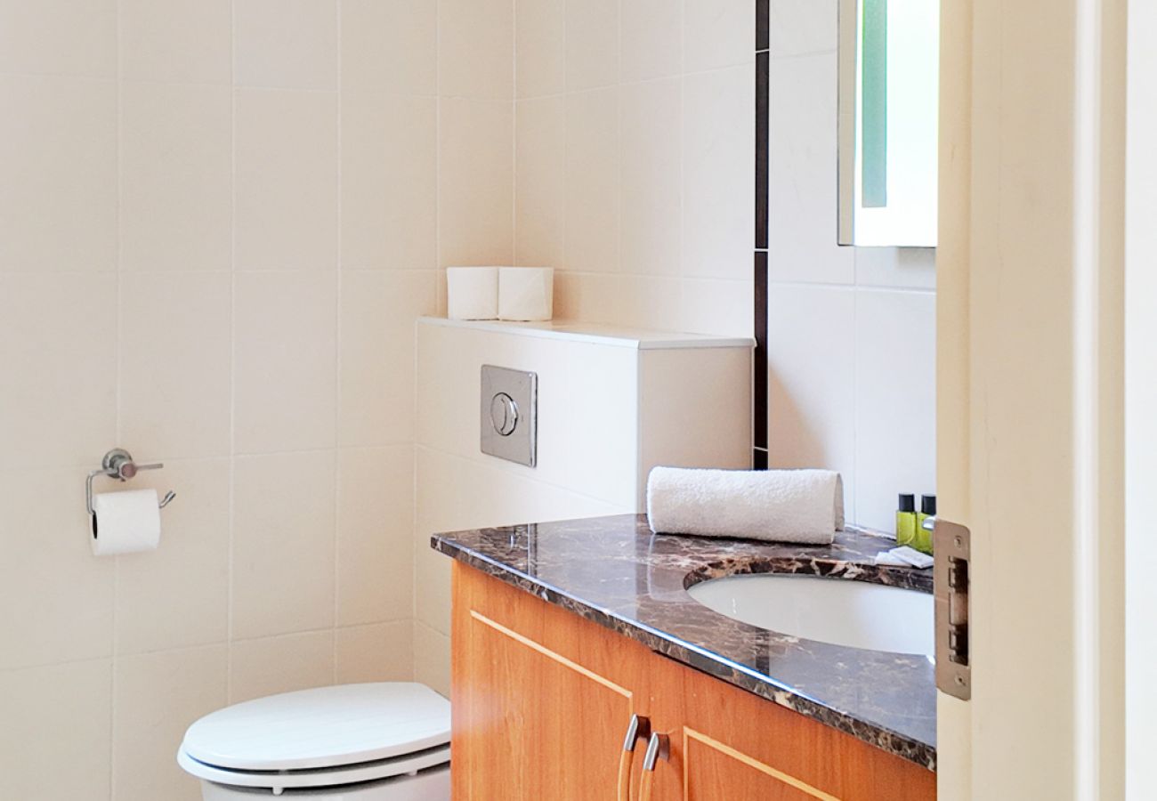 Derrynane Oceancove Holiday Homes Co Kerry. Family holiday accommodation. Modern, bright toilet sink bathroom 