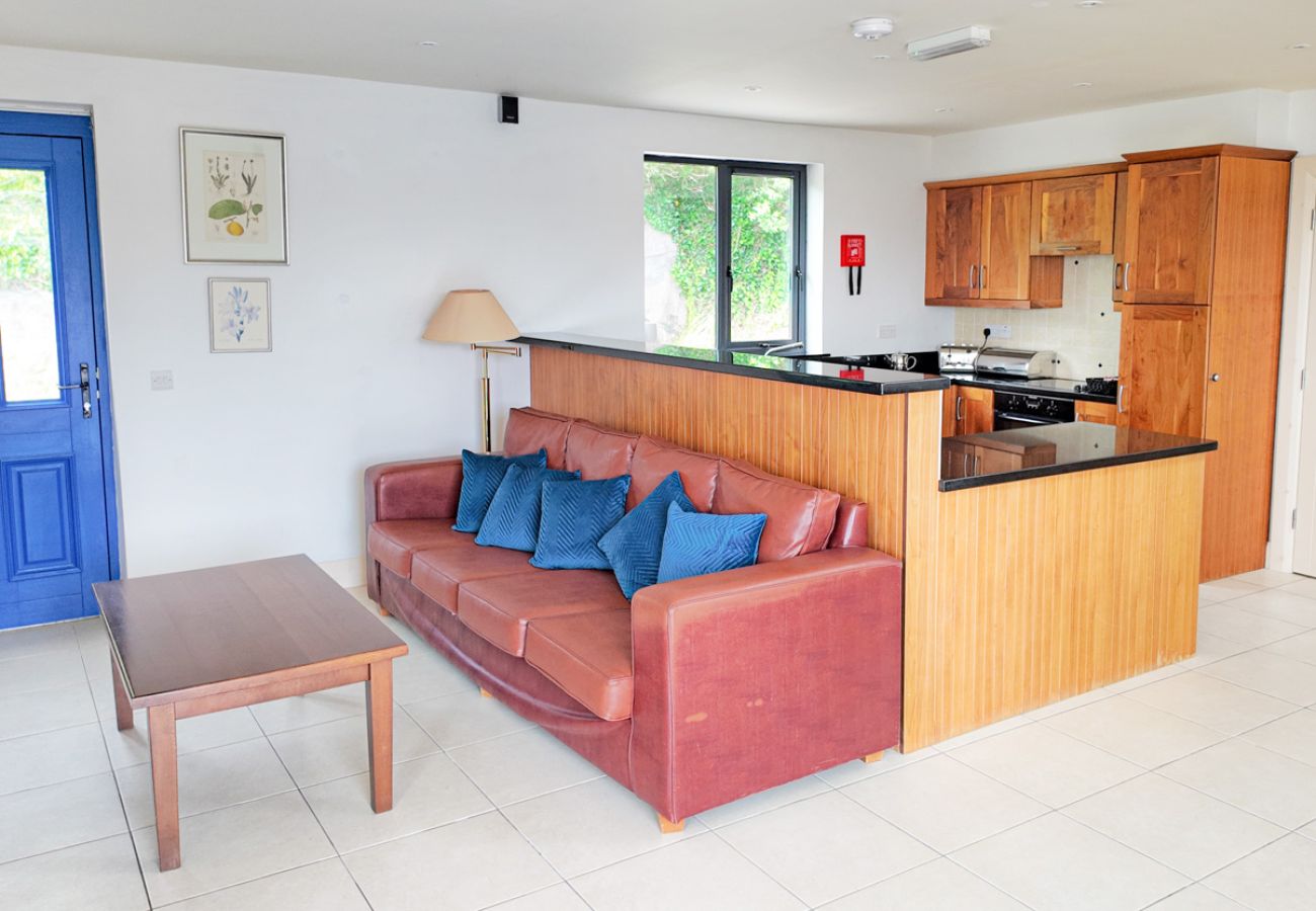 Derrynane Oceancove Holiday Homes Co Kerry. Family holiday accommodation. Compact modern open plan kitchen diner. 