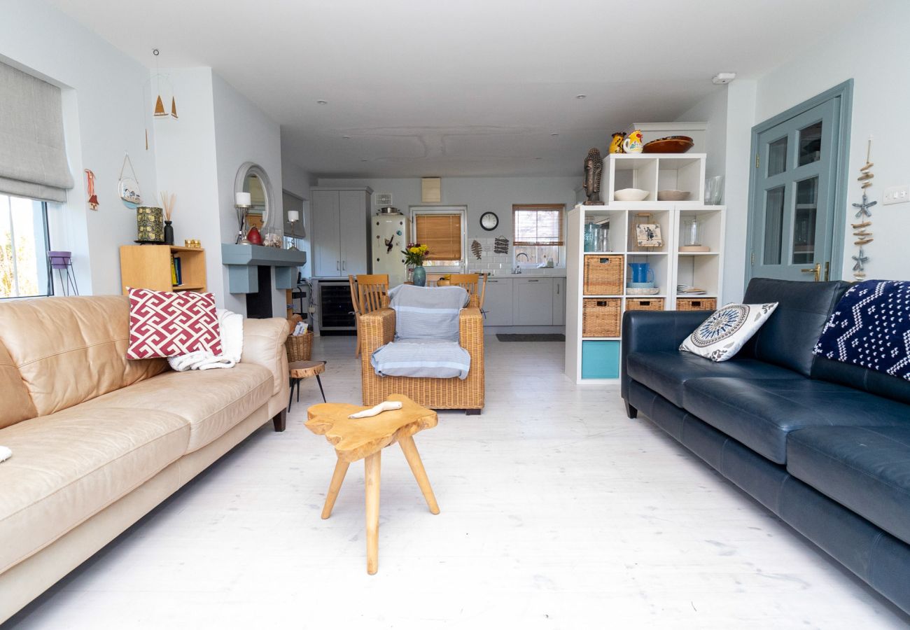 Brittas Bay Holiday Park No 7.Open plan kitchen, dining room, contemporary furniture. 