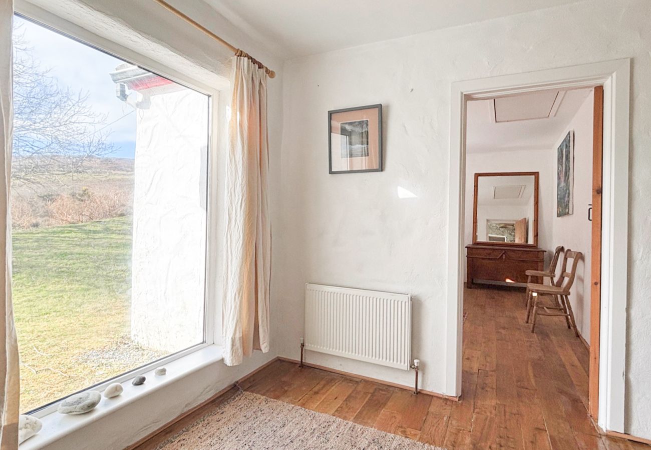 Moyard Stone Cottage, Connemara.   Large bright window with views. 