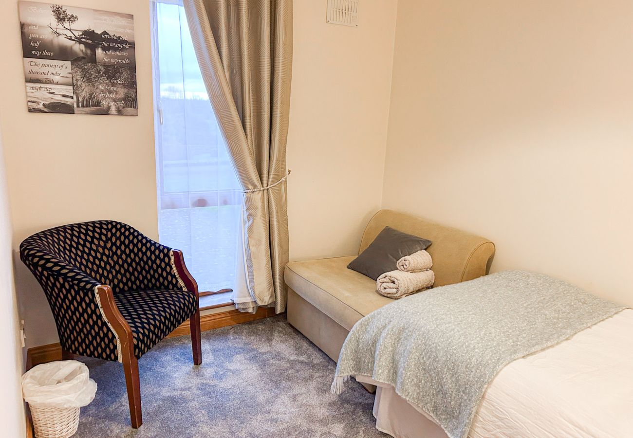 Glasson Mews Holiday Home No. 2. Single bed, compact comfortable room