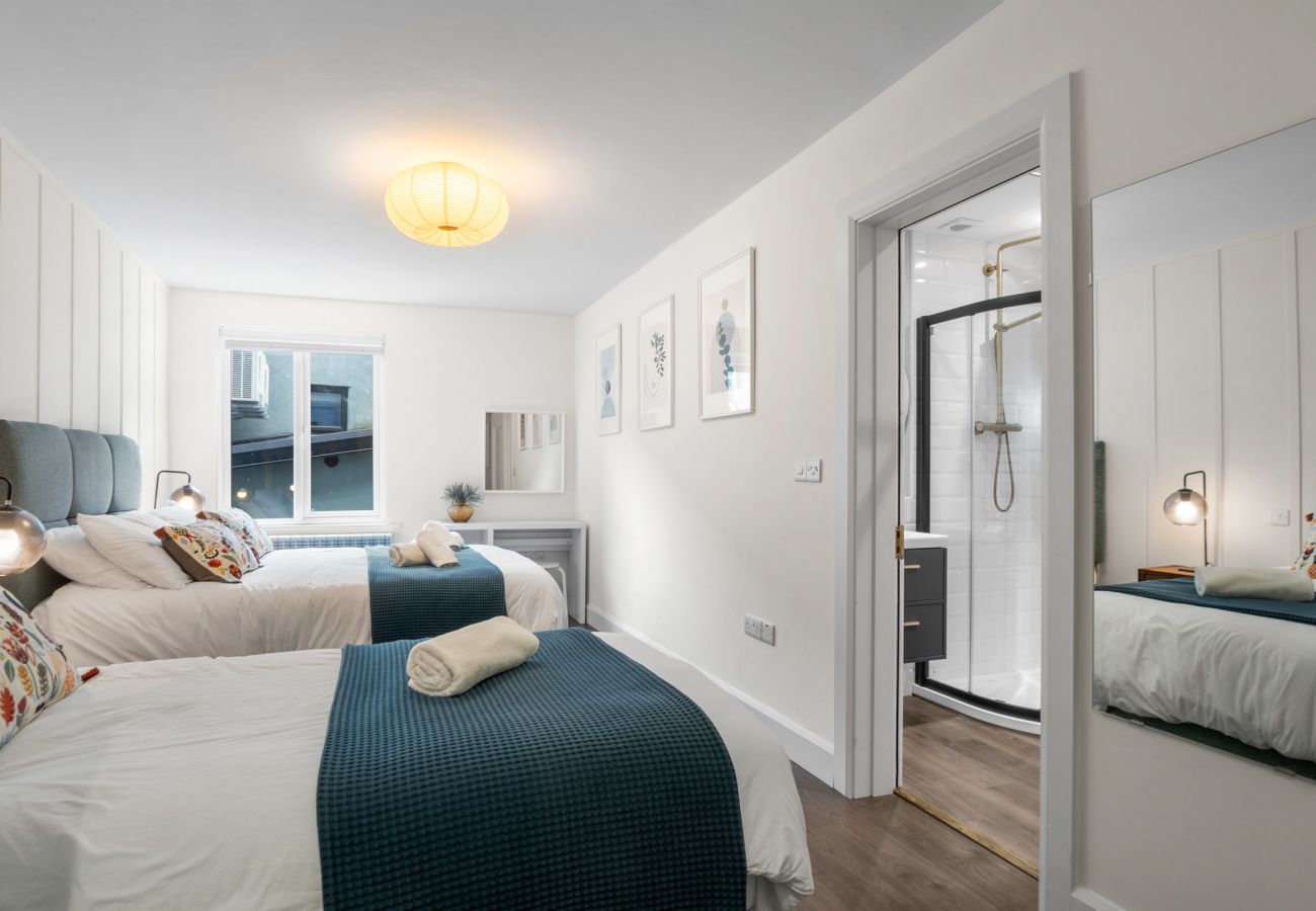 Clifden Boutique Apartment. Super king size bed and single bed.  Ensuite Bathroom. High quality style. 