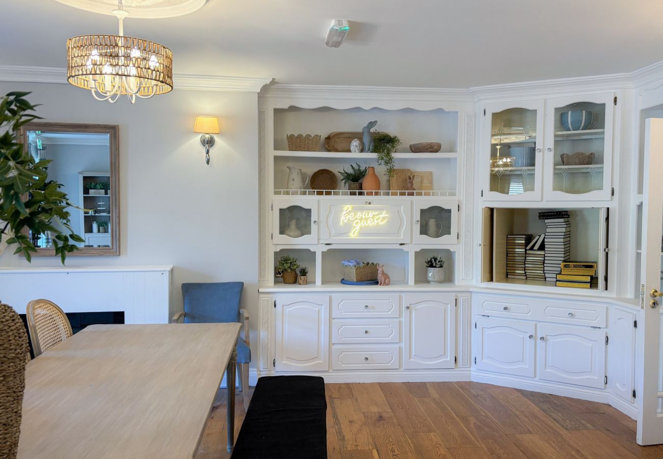 Luxurious Clifden Holiday Home.  Large spacious luxury dining room with luxury storage. 