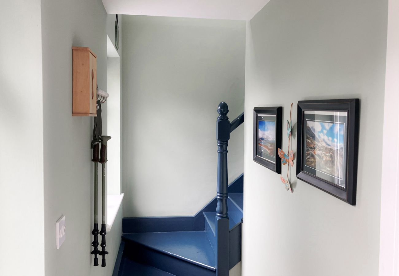 CarrauntoohilViewRetreatKillarneyKitchen. Wooden staircase